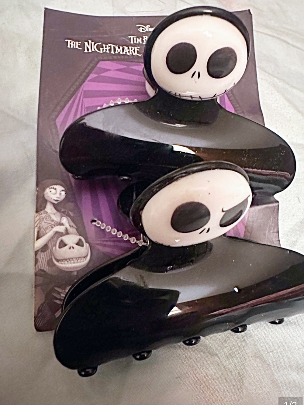 Disney The Nightmare Before Christmas Jack Skellington Hair Claw - Black & White